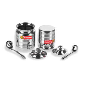 Sumeet Stainless Steel Pot Set, 350, 500ml, 2 Piece (Steel)